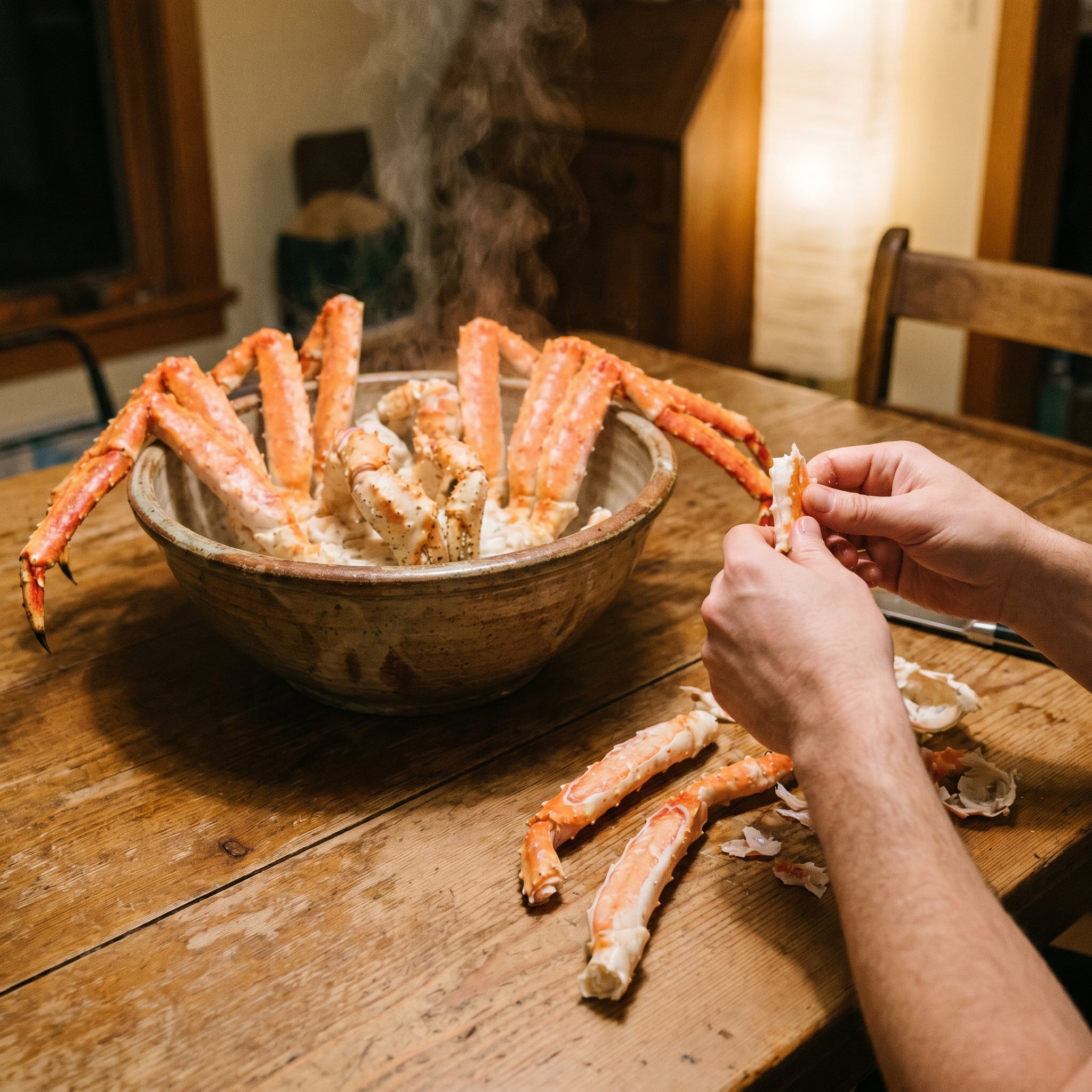 The Ultimate Family Feast: Colossal Red King Crab Legs - Hand-Selected for Highest Meat-to-Shell Ratio